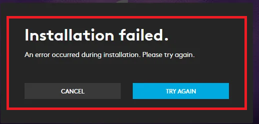 Logitech G Hub Installation Failed Error