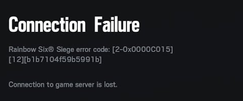 Rainbow Six Siege Connection Failure