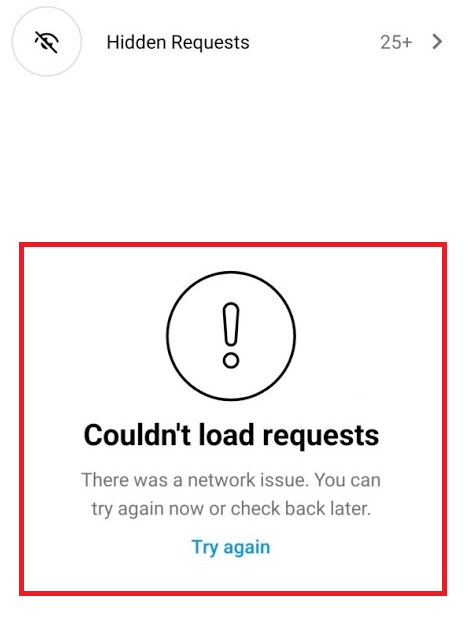 instagram Couldn’t Load Requests Error