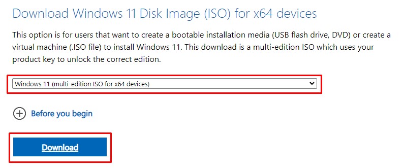Download Windows 11 Disk Image