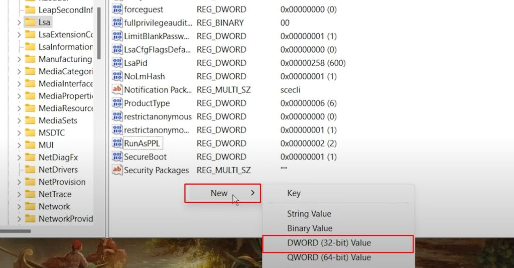 New Dword 32-Bit Value