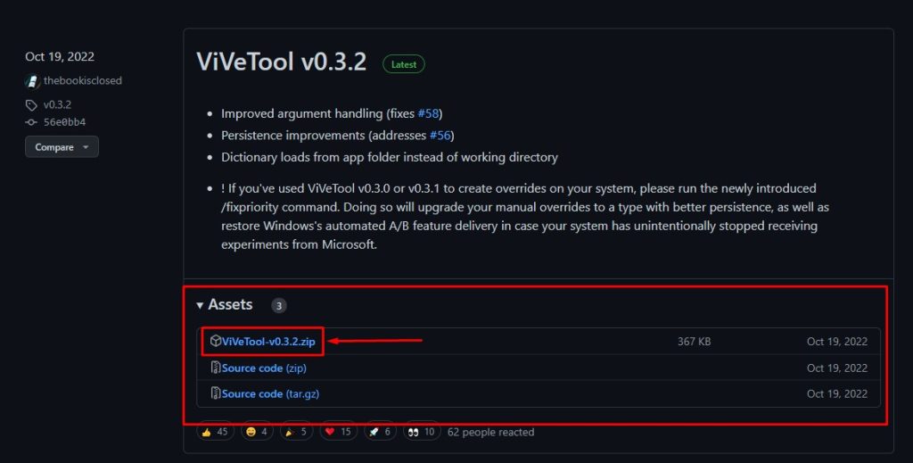 Download ViveTool