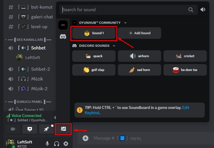 Playing Discord Soundboard Sound