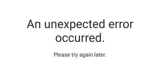 Instagram An Unexpected Error Occurred