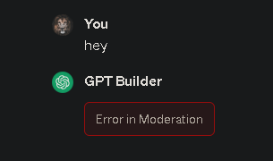 ChatGPT Error In Moderation